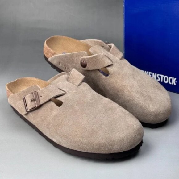 Birkenstock Boston Suede Leather - Taupe Women - Picture 2 of 5